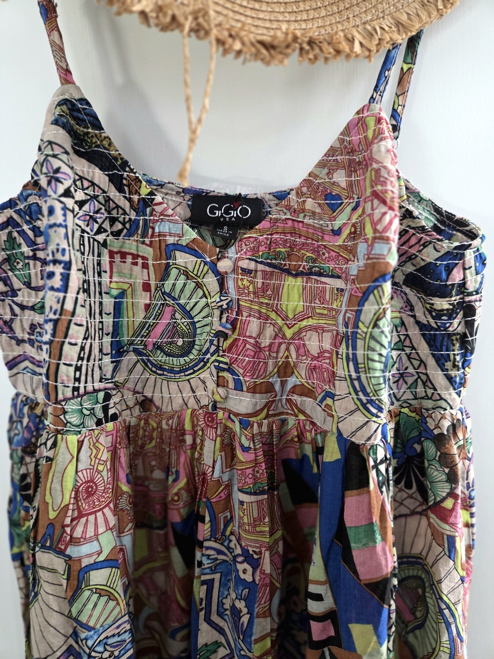 GIGIO Multicolor Printed Maxi Jumpsuit with Adjustable Straps - Picture 5 of 5